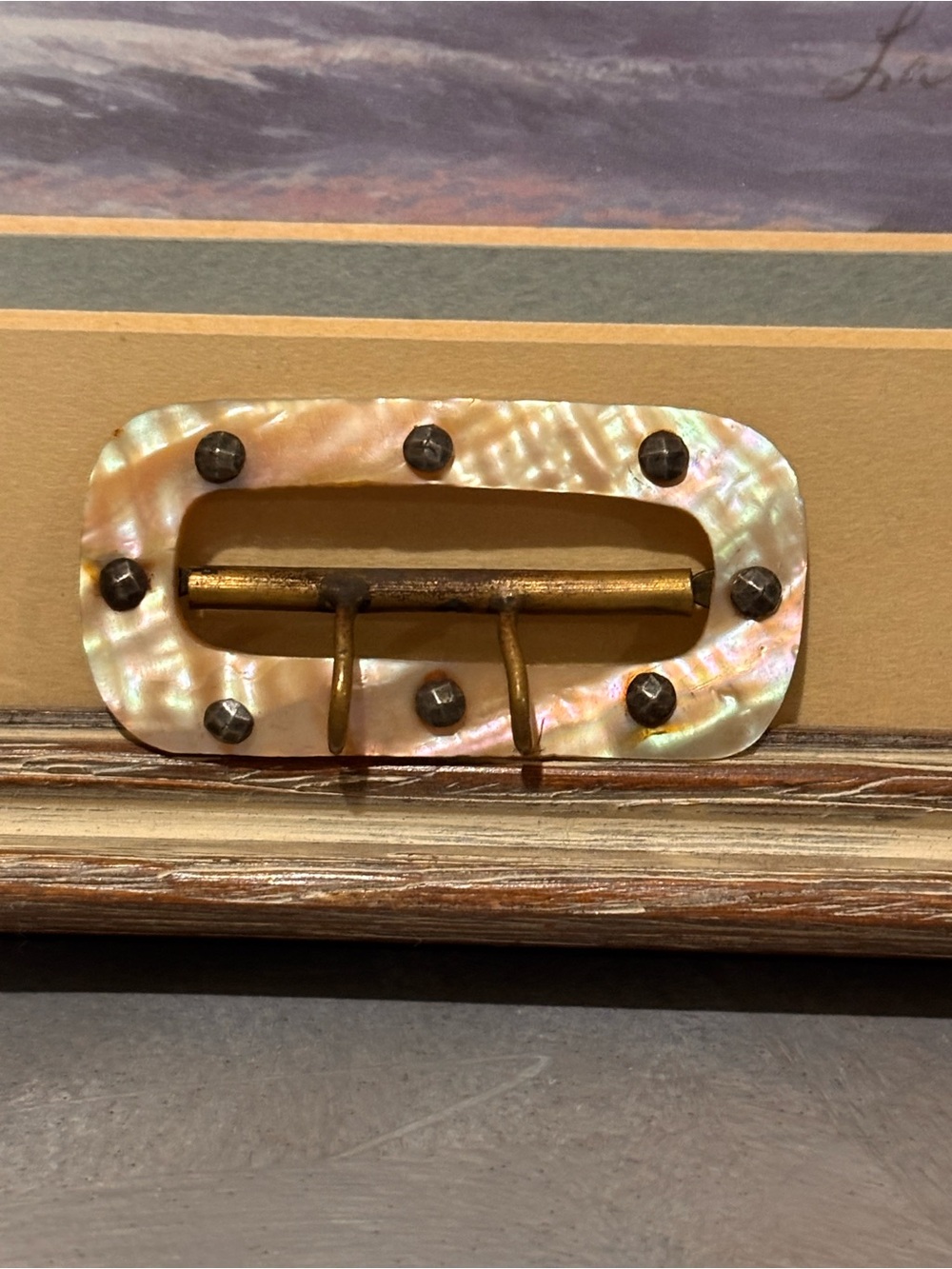 Vintage MOP sash/belt buckle
